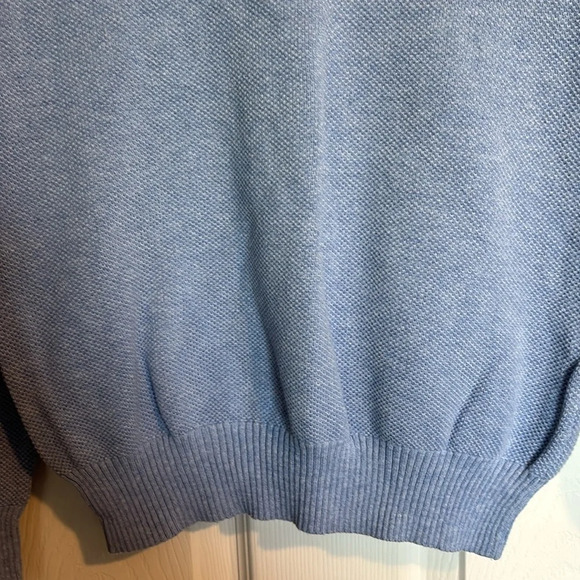 Club Room men’s blue quarter zip knit sweater size small - Picture 3 of 8